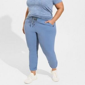 Torrid Blue Track Pants with Elastic Waistband